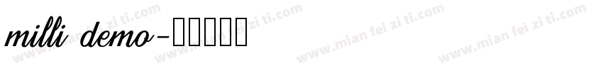 milli demo字体转换